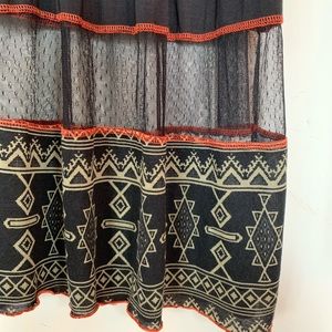 3/4 length strapless hand embroidered summer dress